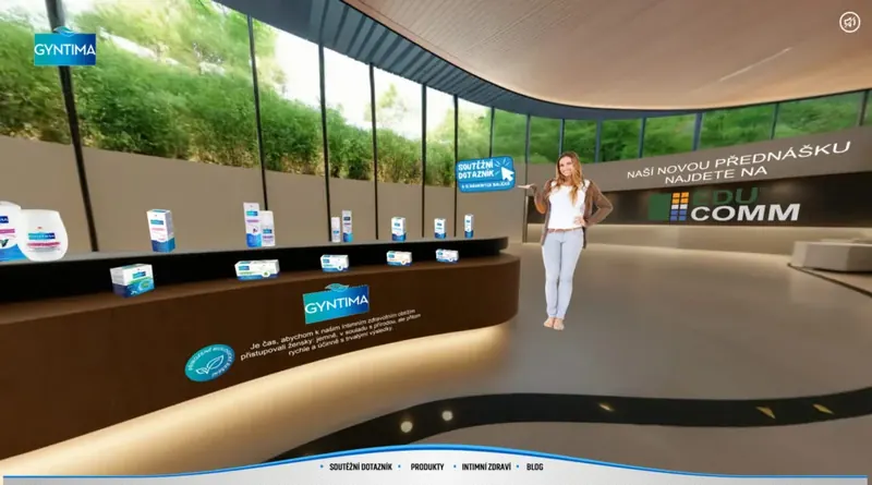 Interaktivní produktová expozice GYNTIMA